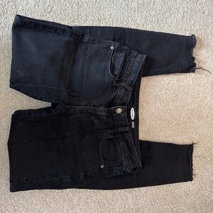 Old navy rockstar black jeans 0